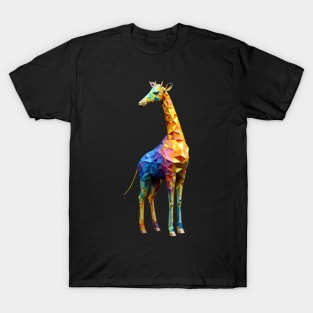 Colorful Origami Giraffe T-Shirt